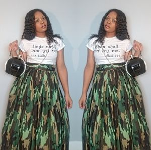Custom camo maxi skirt
